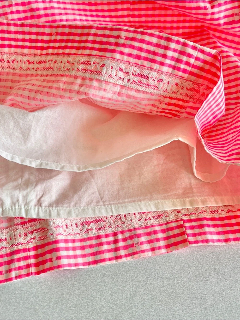 Lilly Pulitzer strapless pink gingham dress womens 8 Lowe seersucker preppy mini - Picture 6 of 14